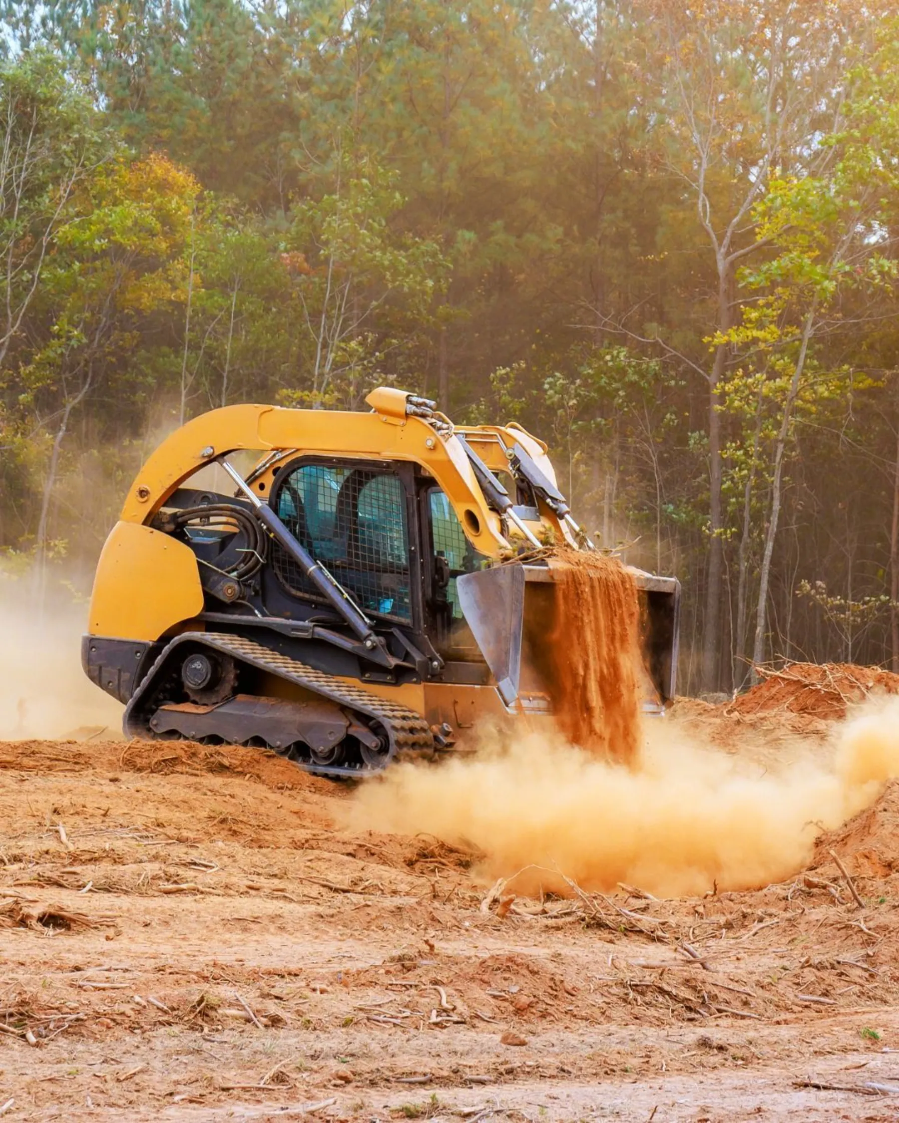 Forestry mulcher clearing land on the Northshore, Louisiana